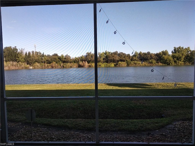 view of water feature