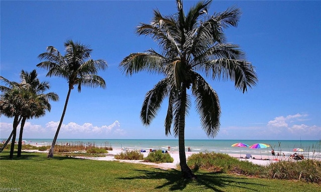 water view featuring a view of the beach