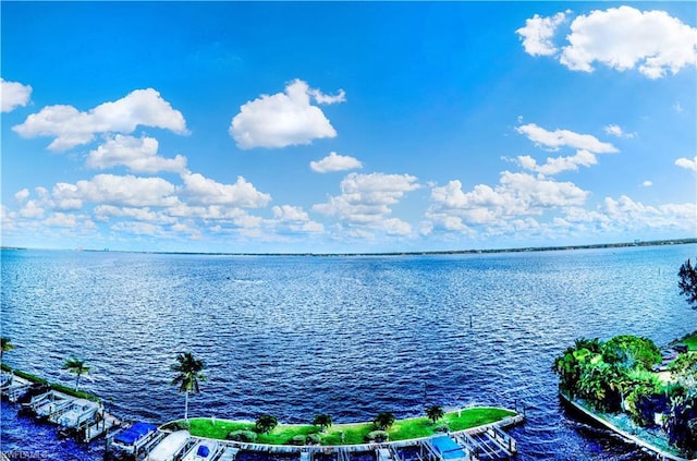 view of water feature