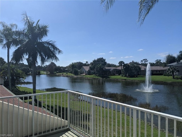 view of water feature