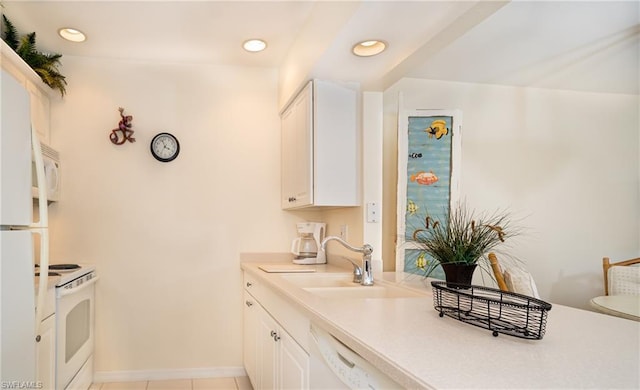 bathroom with vanity and tile flooring