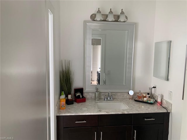 bathroom with large vanity