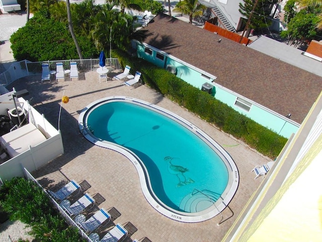 view of pool featuring a patio