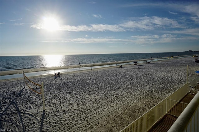 property view of water with a view of the beach