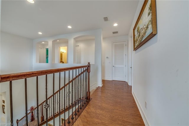 hallway featuring light hardwood / wood-style floors