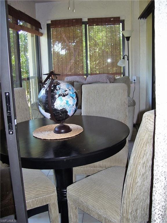 dining space with a wealth of natural light