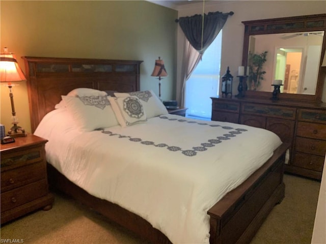 view of carpeted bedroom