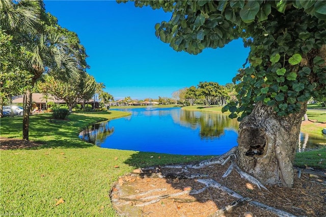 view of water feature