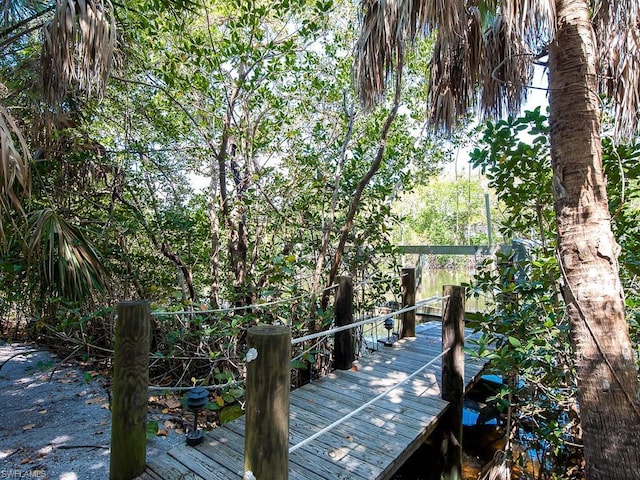 view of dock area