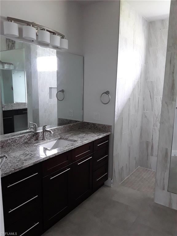 bathroom with oversized vanity