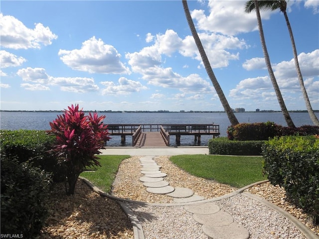 view of nearby features featuring a water view