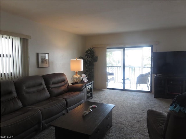 view of carpeted living room