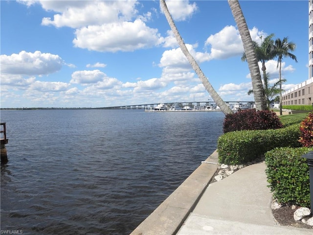 view of property view of water