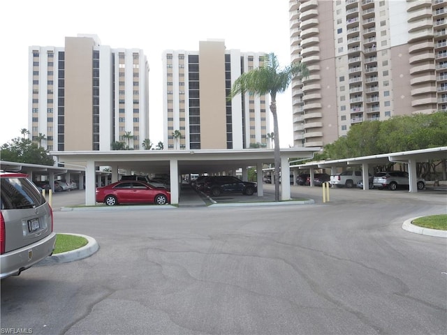 exterior space featuring a carport