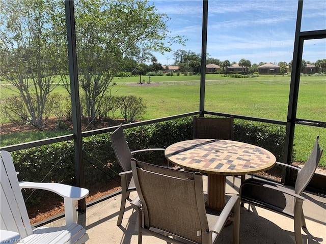 view of sunroom