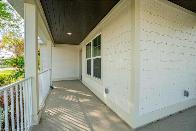 balcony with covered porch