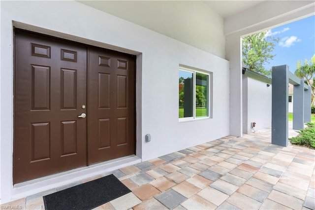 view of doorway to property