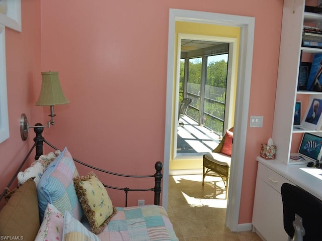 view of tiled bedroom