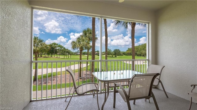 view of sunroom