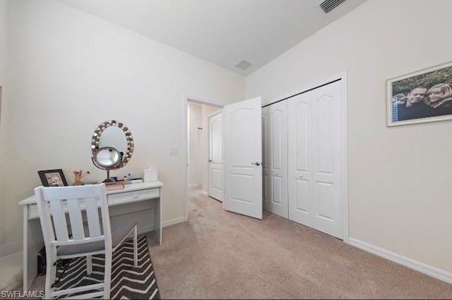 interior space with a closet