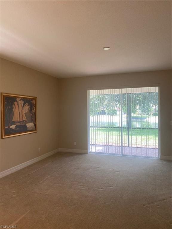 view of carpeted empty room