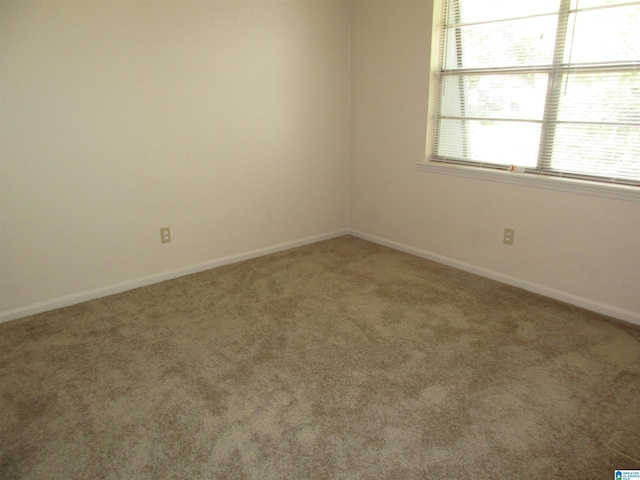 view of carpeted spare room