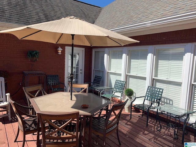 view of wooden deck