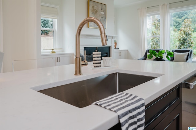 kitchen with plenty of natural light and sink