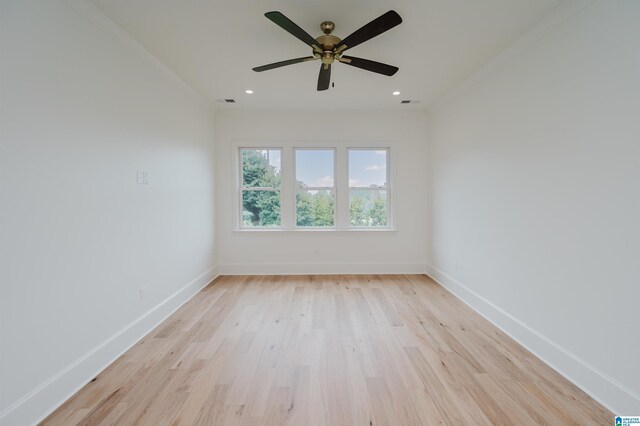 empty room featuring light hardwood / wood-style floors