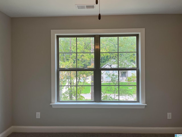 spare room with carpet floors