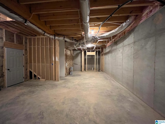 view of basement