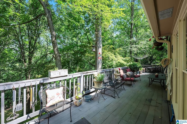 view of wooden terrace