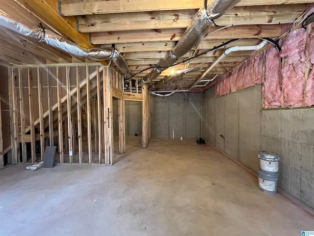 view of basement