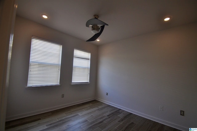 401 S 20th St Unit 420, Birmingham, AL 35233 - spare room featuring dark hardwood / wood-style floors and ceiling fan