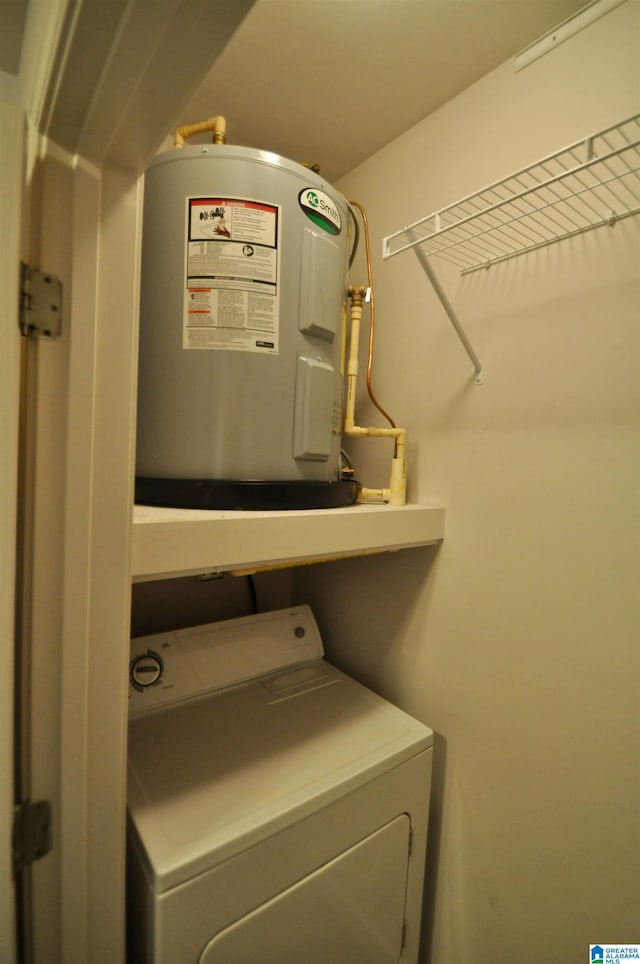 401 S 20th St Unit 420, Birmingham, AL 35233 - laundry room featuring washer / clothes dryer and water heater