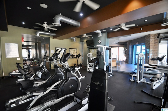 401 S 20th St Unit 420, Birmingham, AL 35233 - gym featuring ceiling fan