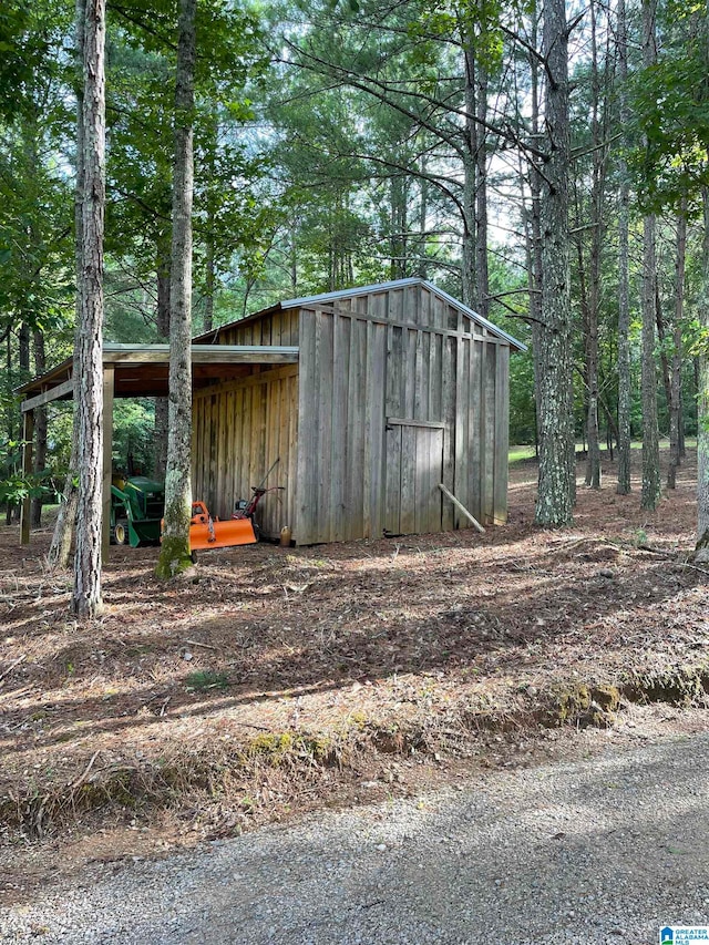 view of outdoor structure