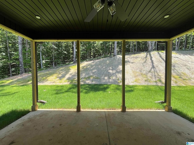 view of patio / terrace with ceiling fan