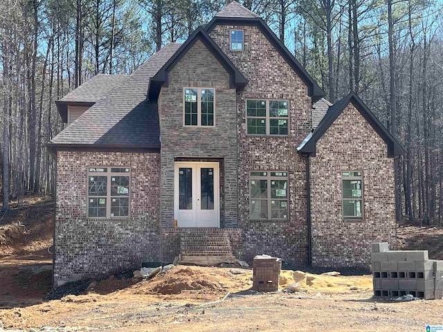 view of front of property with french doors