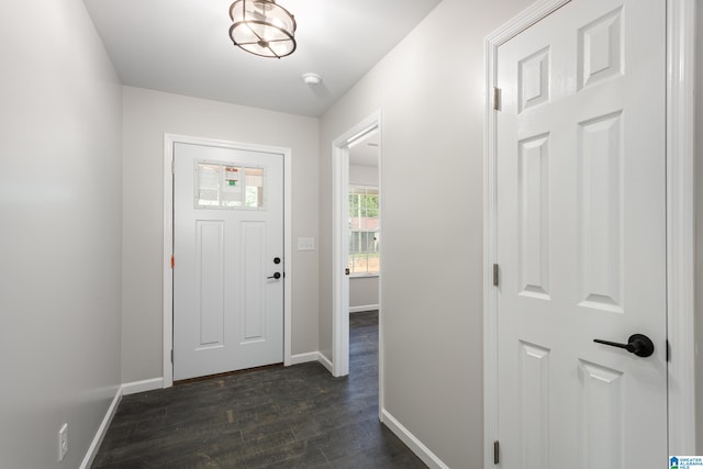 interior space featuring dark hardwood / wood-style floors