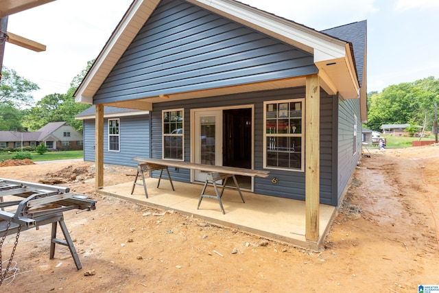 rear view of house with a patio area