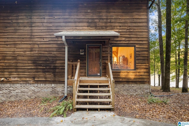 view of doorway to property