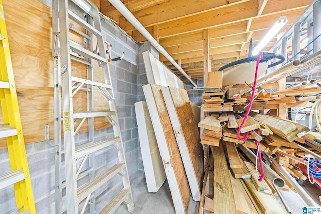 view of storage room