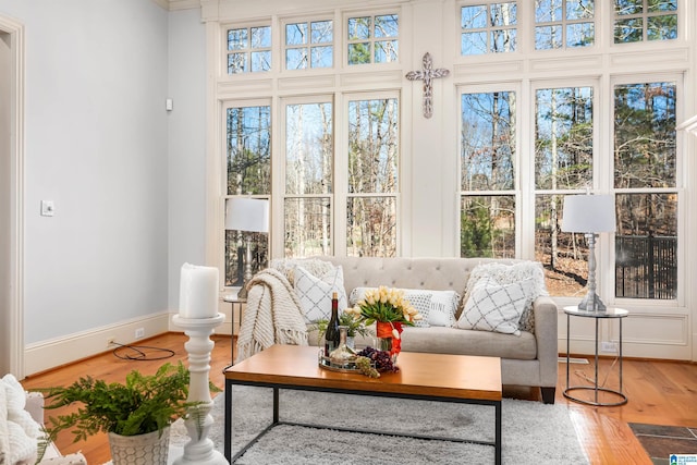 view of sunroom