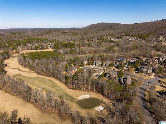 bird's eye view featuring a mountain view