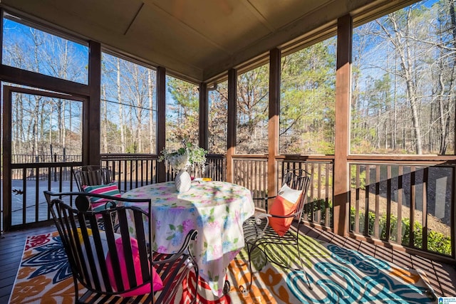 sunroom with a healthy amount of sunlight