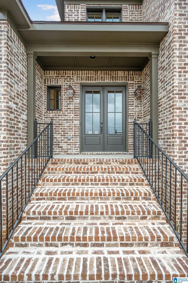 entrance to property with french doors