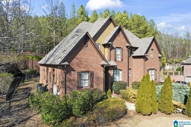 view of front of home featuring central AC