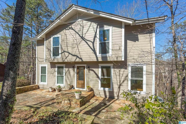 view of front of house with a patio area