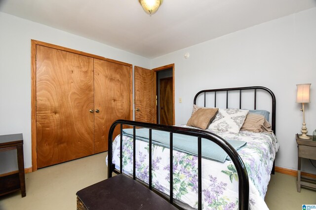 view of carpeted bedroom